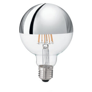 Bombilla globo plata 8W