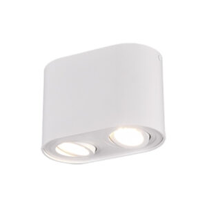 Foco doble de superficie Cookie orientable para bombilla GU10