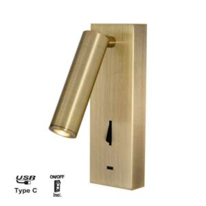 Aplique de pared Tarifa lector LED 3W orientable con USBC