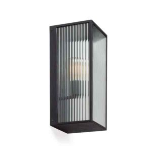Aplique de pared E27 cristal rayado IP44 modelo MB40