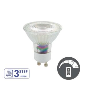 Bombilla LED GU10 4.5W 3000K 36º Regulable 3-Step Dimming
