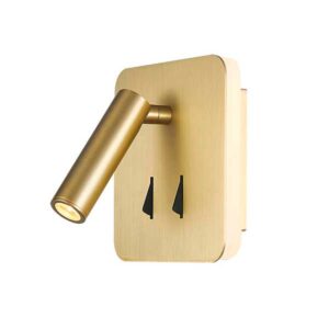 Aplique de pared LED Cayman cuadrado con lector