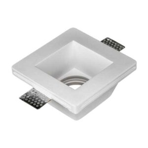 Foco empotrable en yeso escayola cuadrado GU10 luz confort trimless