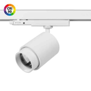 Foco proyector orientable Zoom LED 20W opticas 6º-60º para carril trifásico
