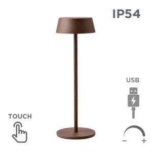 Lámpara sobremesa exterior portátil K4 USB Touch IP54