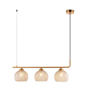 Lámpara lineal colgante con globos de cristal E27 modelo MD3216