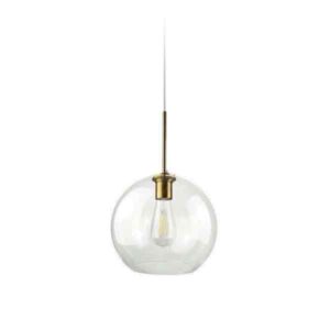 Lámpara de techo colgante E27 cristal transparente modelo MD463