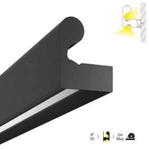 Luminaria LED Box 98 barandilla o pasamanos de escalera con luz indirecta - Kit 2M