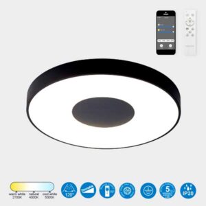 Plafón LED redondo Coin CCT Regulable Mando + APP