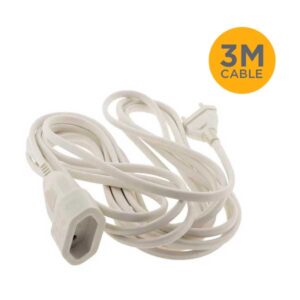 Prolongador alargadera 3 metros cable color blanco