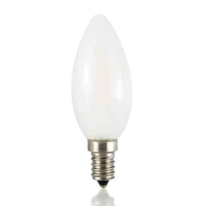 Bombilla vela LED Opal Mate 4W 3000K E14 370 lúmenes