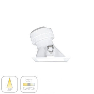 Downlight LED empotrable cuadrado Pulcom Asimétrico 8W Switch IP44