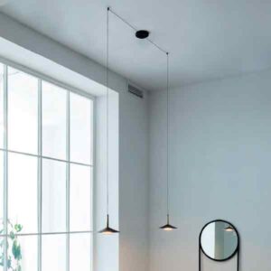Lámpara suspendida doble Orion LED 16W 250MM de punto desplazado