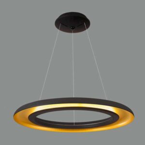Lámpara colgante Shiitake LED 70CM 50W Negro/Oro