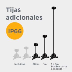 Tijas IP66 para ventilador de techo Dana exterior