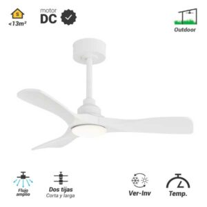 Ventilador pequeño de techo con luz Carla (910)