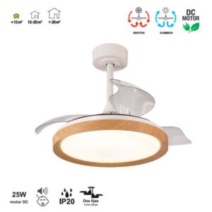 Ventilador pequeño de techo Mistral Mini palas retráctiles (910)