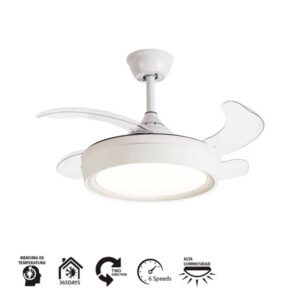 Ventilador pequeño de techo Niza Mini DC palas plegables (980)